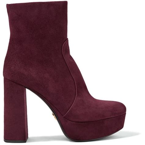 prada sport suede boots|Prada suede platform boots.